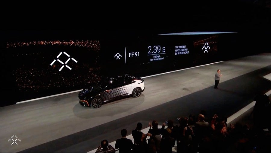 Faraday Future FF 91 en el CES Las Vegas 2017 Faraday Future FF 91 en el CES Las Vegas 2017