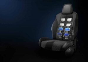 Puntos de presión en el asiento AGR del Peugeot 5008.