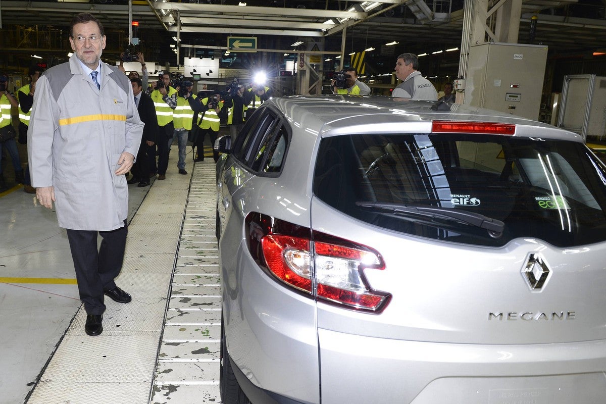 Rajoy visitó la fábrica de Villamuriel del Cerrato.
