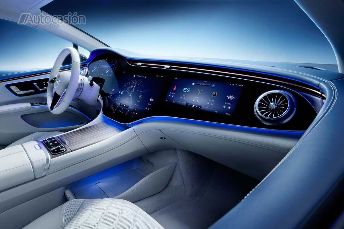 Impresionante el interior del Mercedes EQS