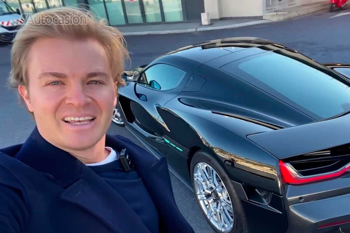 Nico Rosberg with his Rimac Refrigerator