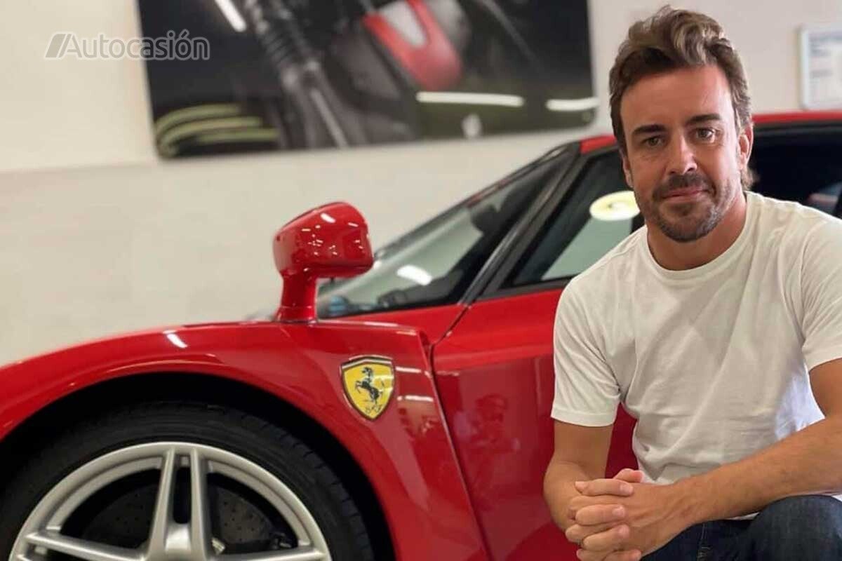 Fernando Alonso and his Ferrari Enzo