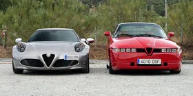 Prueba e historia: Alfa Romeo 4C vs Alfa Romeo SZ