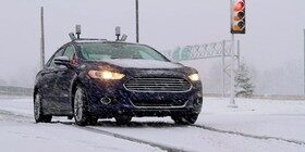 Ford prueba sus coches autónomos en la nieve