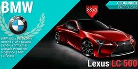 El Lexus LC 500 es el modelo mejor valorado de enero