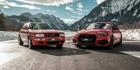 El Audi RS2 y el RS4 posan para el libro de familia