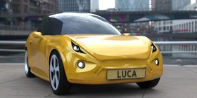 Luca Concept Car: un deportivo eléctrico hecho con plástico reciclado