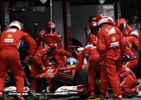 Las paradas en boxes de Ferrari fueron buenas, pero llegaron tarde.