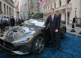Reid Bigland, CEO de Maserati, en la Bolsa de Nueva York.