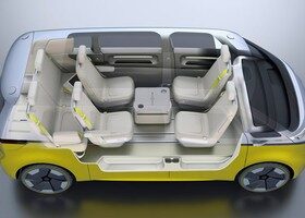 El VW ID Buzz Concept se ha diseñado con asientos giratorios para cuando esté activado el piloto automático.