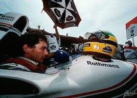 Ayrton Senna, instantes antes de que comenzara el GP de Imola 1994.