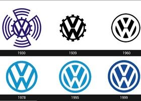 El nuevo logo de Volkswagen conserva el color azul y blanco que caracteriza a los distintivos anteriores de la marca.