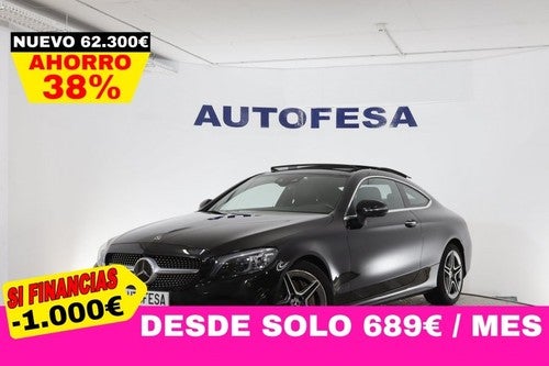 MERCEDES-BENZ Clase C 300 COUPE AMG LINE AUTO 258CV 2P #IVA DEDUCIBLER,TECHO ELE,CUERO,NAVY