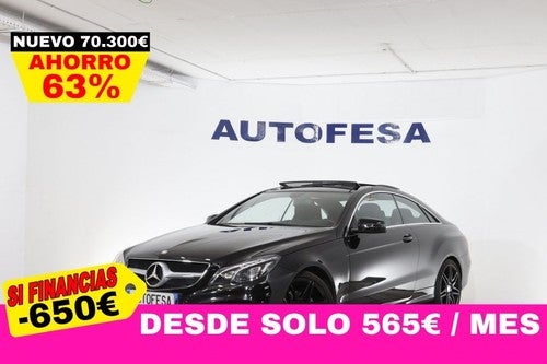 MERCEDES-BENZ Clase E 220 Coupe Pack AMG Auto 170cv 2P # TECHO PANORAMICO ELE,NAVY,