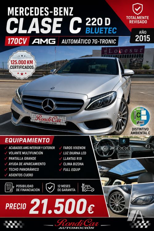 Mercedes-Benz Clase C C 220 BlueTec 7G Plus(W205) 2015