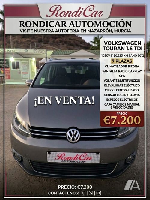 Volkswagen Touran 1.6 TDI Advance BMT 119CO2 2012