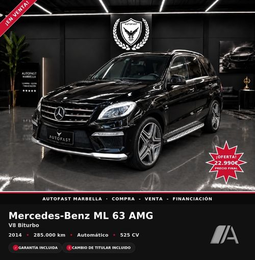 Mercedes-Benz Clase M ML 63 AMG 4M W166 2014