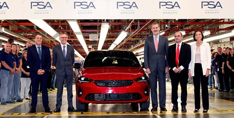 El Rey Felipe VI, con el lanzamiento del nuevo Opel Corsa 2020
