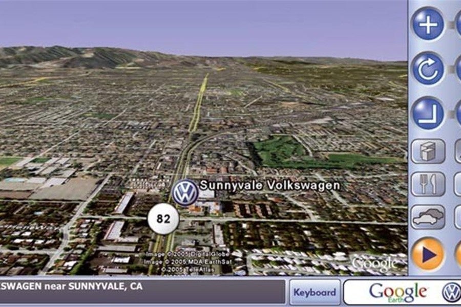 Volkswagen y Google Earth preparan un navegador con imágenes reales