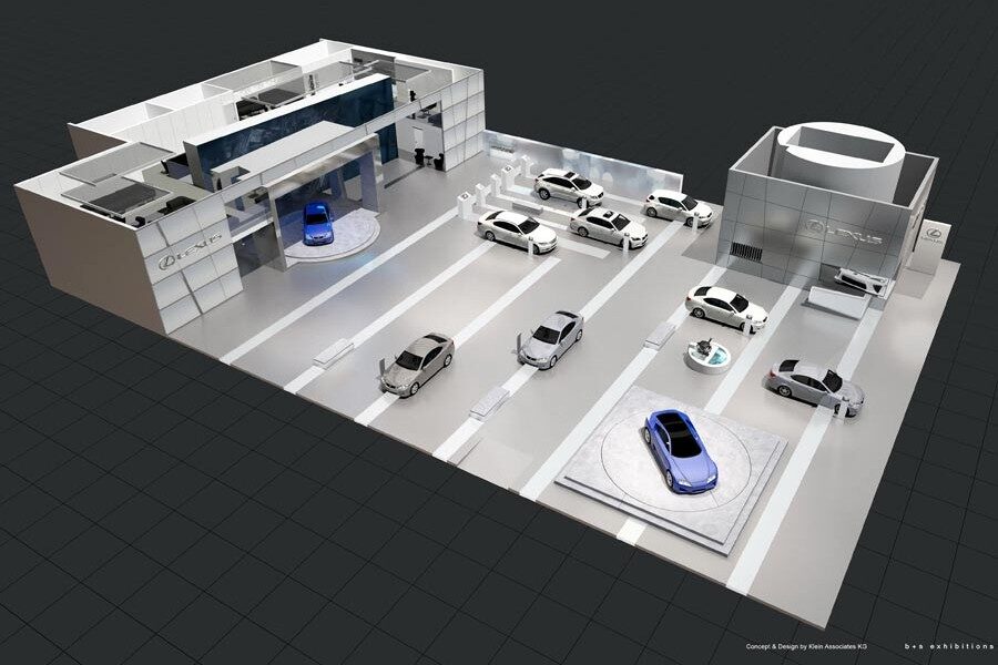 Así será el stand de Lexus en el Salón del Automóvil de Ginebra.