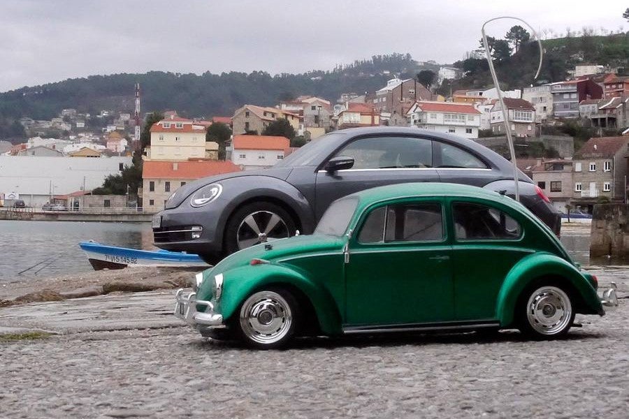El modelo antiguo es más redondeado.