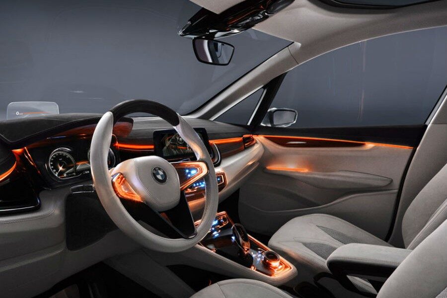 El interior del BMW Concept Active Tourer es de los elementos que más variará en la versión comercial de este modelo.