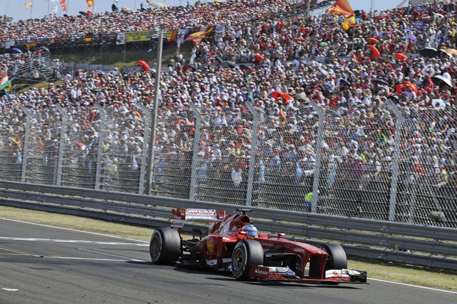 Alonso no tuvo oportunidad de luchar con Vettel.