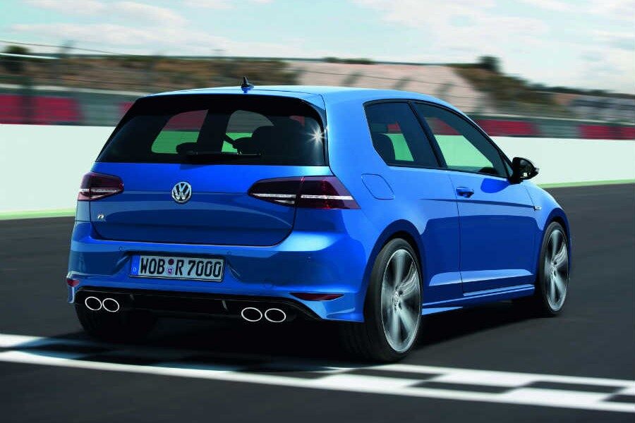 La zaga del Volkswagen Golf R es probablemente su parte más espectacular.