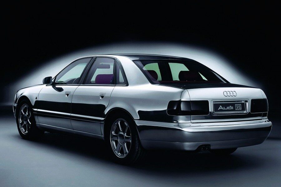 Así presentó Audi su primera carrocería de aluminio en 1993.