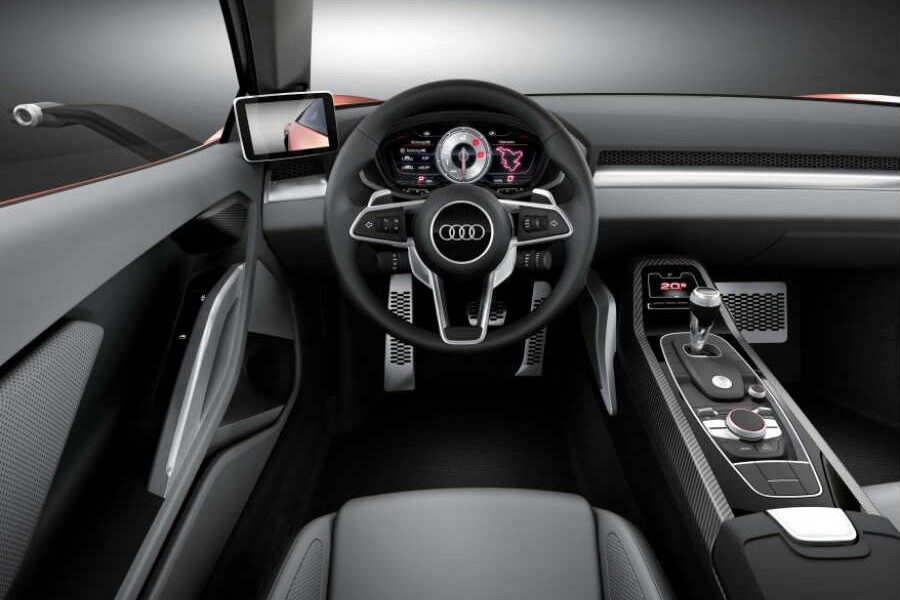 El interior del Audi Nanuk Quattro Concept mezcla lo último en tecnología con un elegante minimalismo.