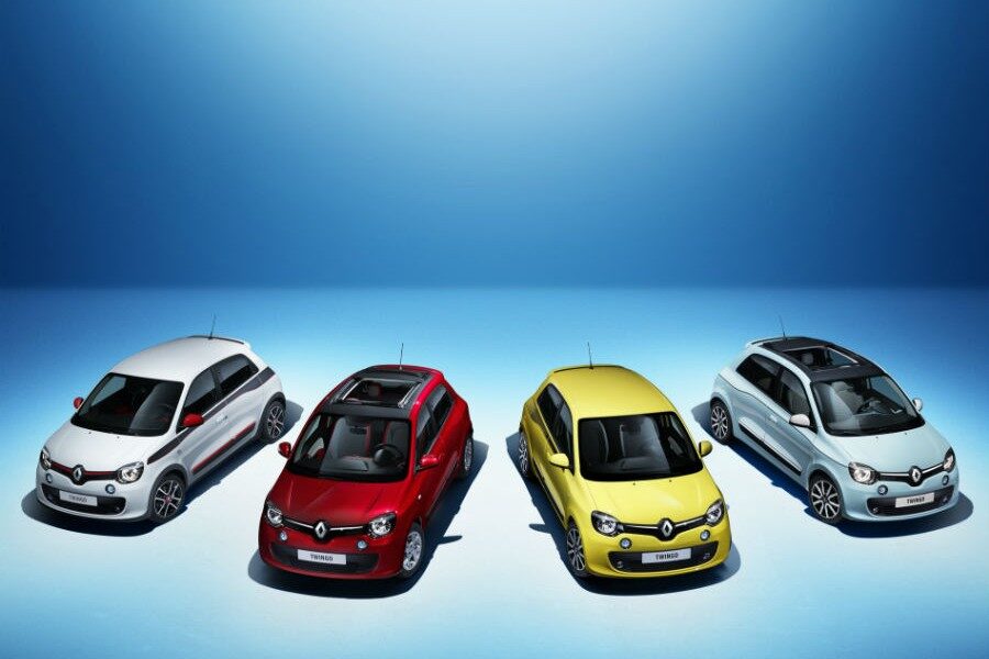 El nuevo Twingo se presenta con cuatro colores de carrocería diferentes.