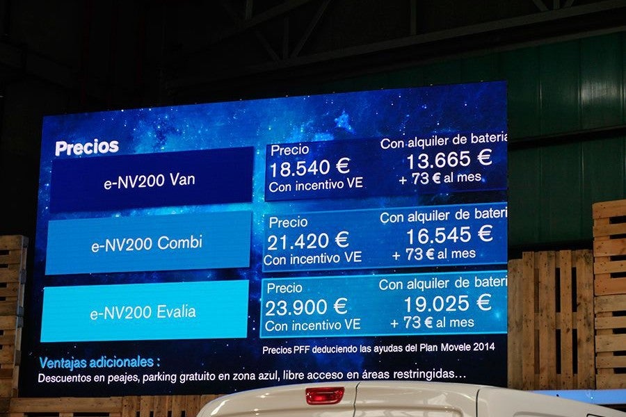 Éstos son los precios del Nissan e-NV 200 en España.