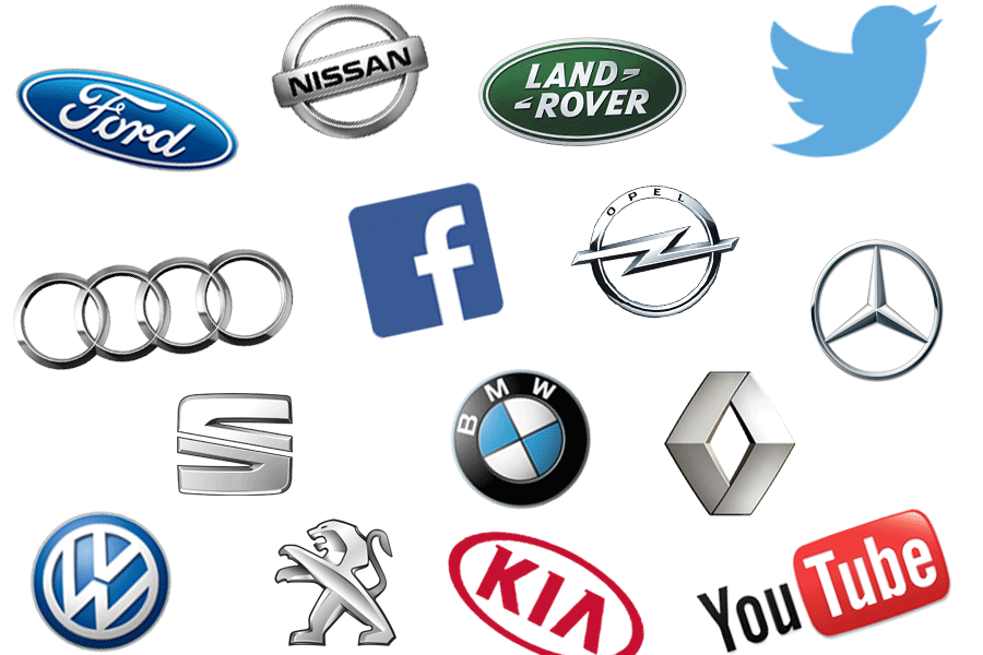 Presencia de las marcas de coches en las redes sociales.