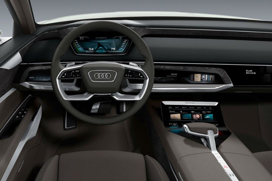 El Audi Prologue Allroad cuenta en su interior hasta con 3 pantallas táctiles.