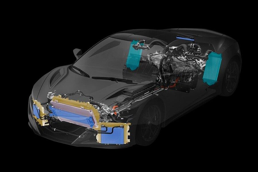 La aerodinámica ha sido estudiada teniendo en cuenta las necesidades de refrigeración del NSX.