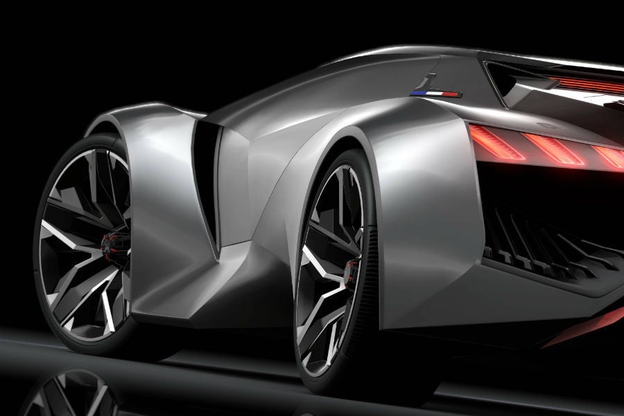 El Peugeot Vision Gran Turismo tiene una altura que supera por poco el metro.