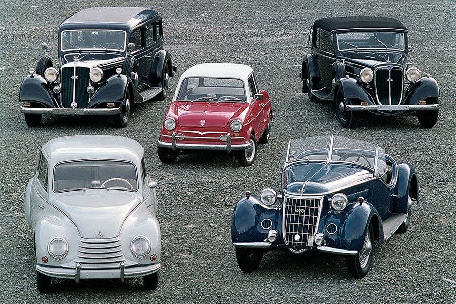 Varios modelos de las marcas de Auto Union.