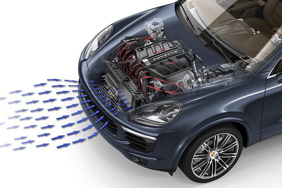 El aire debe refrigerar los componentes mecánicos y afectar lo menos posible al CX aerodinámico del coche.