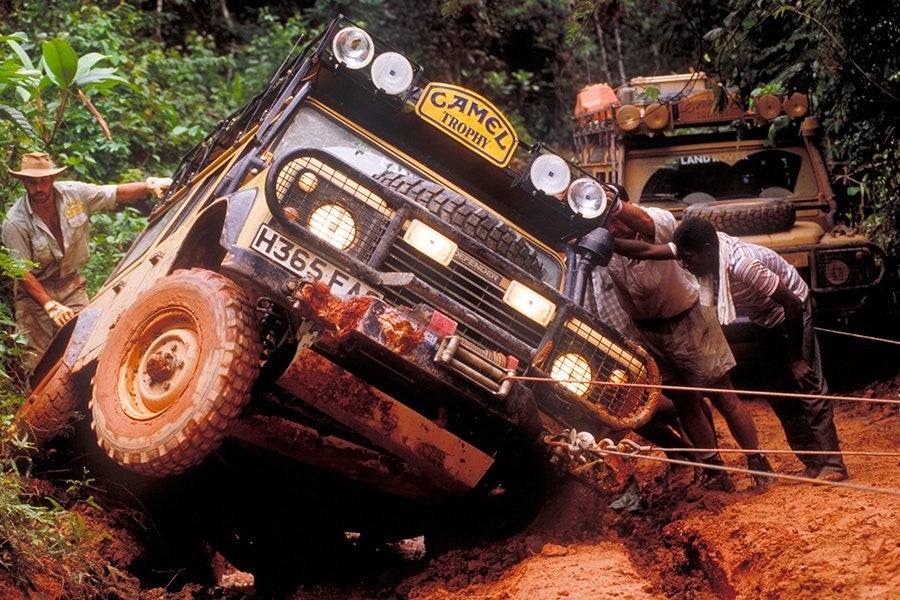 Las distintas ediciones del Camel Trophy fueron un excelente soporte publicitario para Land Rover.