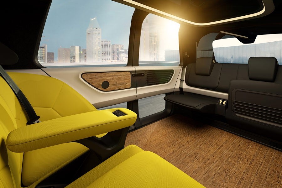 Interior del Volkswagen Sedric concept.