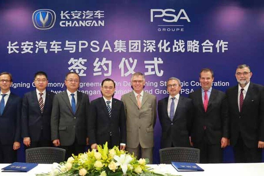 Firma del Acuerdo entre Grupo PSA y ChangAn Automobile.