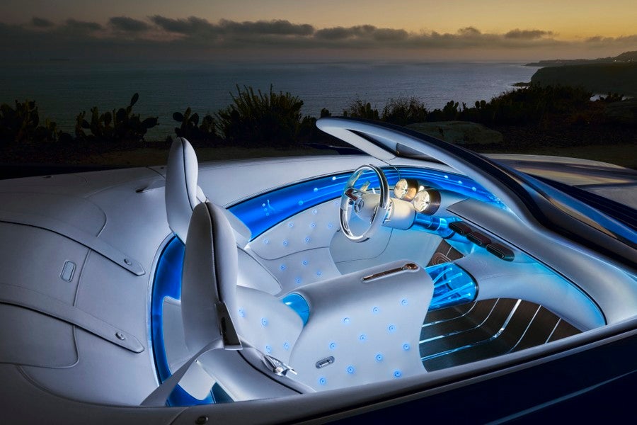 El habitáculo del nuevo Vision Mercedes-Maybach 6 Cabriolet es ejemplo de sofisticación y saber hacer.