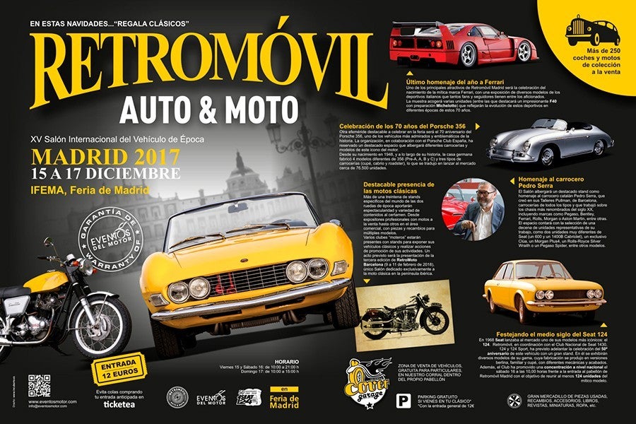 Retromóvil Madrid 2017 abre sus puertas del 15 al 17 de diciembre