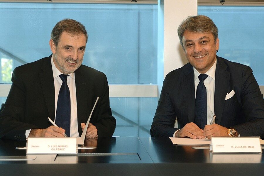 Luca de Meo, Presidente de SEAT, y Luis Miguel Gilpérez, Presidente de Telefónica España.