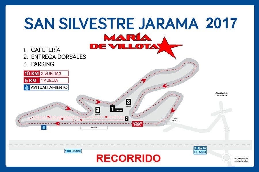 Recorrido de la IV edición de la San Silvestre Jarama.