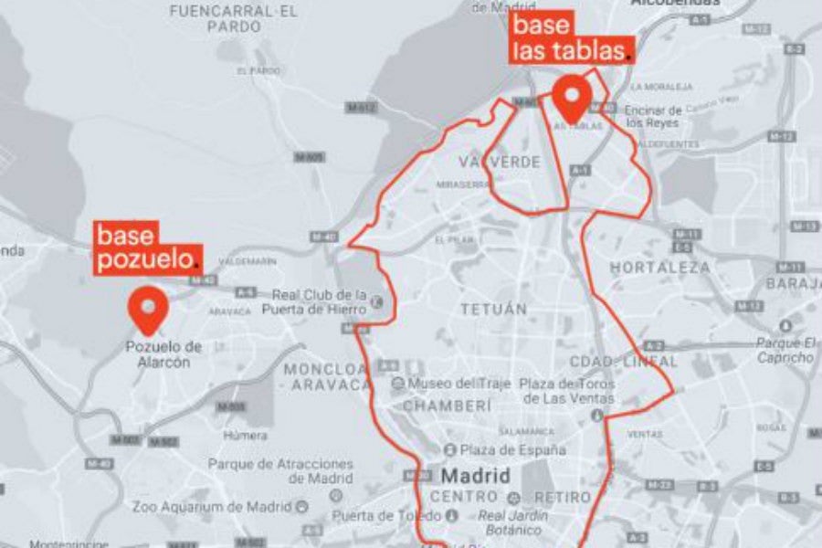 Además de la zona M-30, habrá bases en Pozuelo, Las Tablas y Villaverde