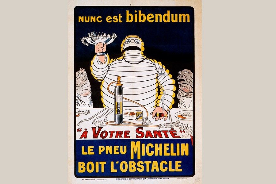 «Ahora es momento de beber», esta expresión en latín da nombre al muñeco de Michelin.