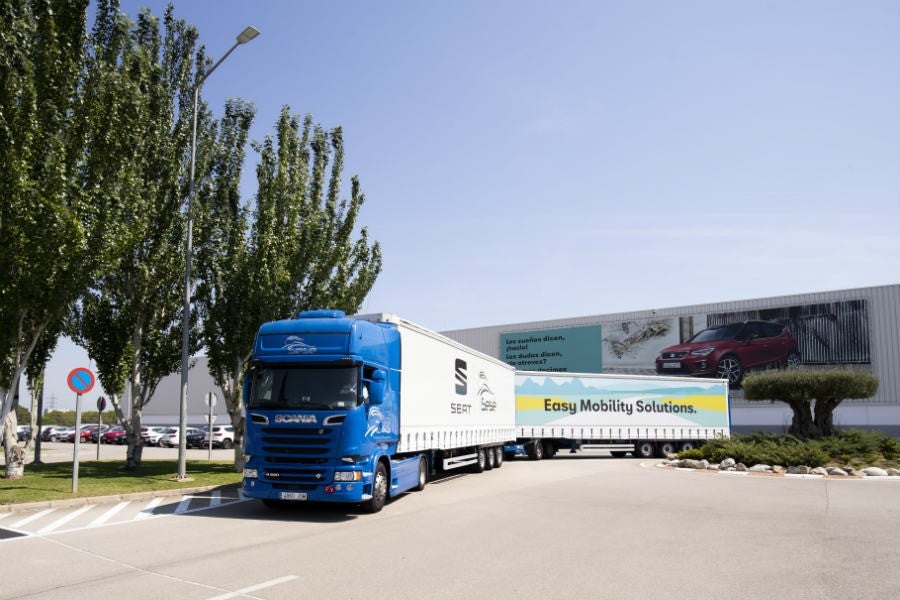 El primer trayecto del duotráiler en España ha sido de Zaragoza a Martorell