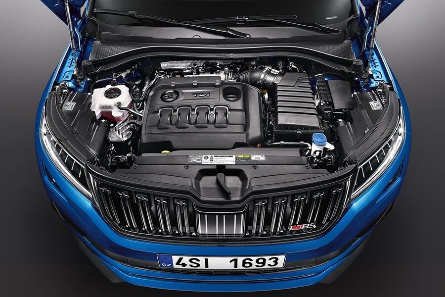El Skoda Kodiq RS monta un motor diésel de cuatro cilindros y dos turbos.
