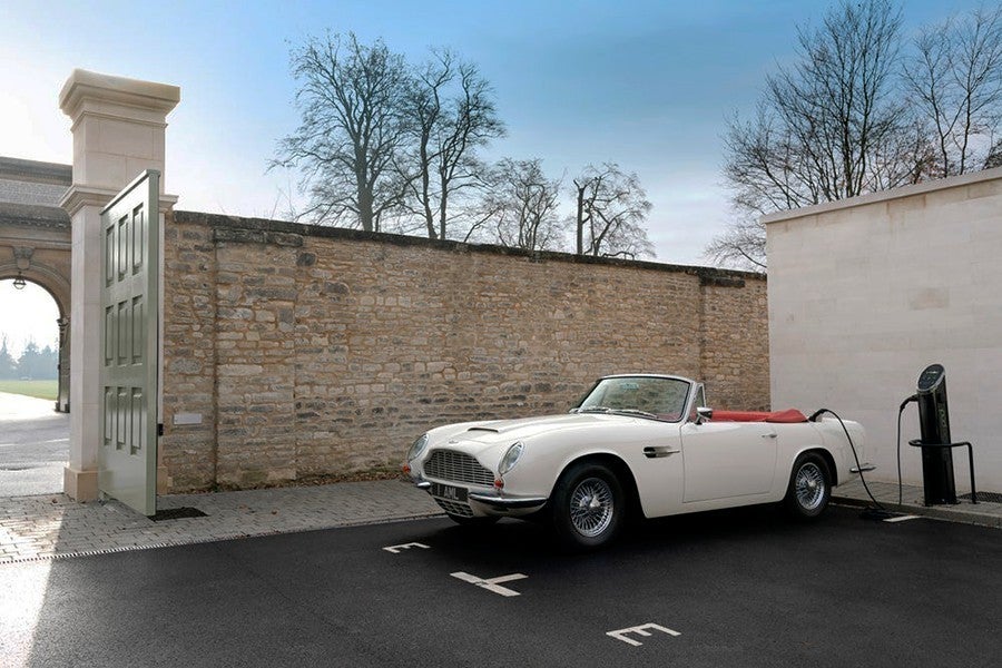 Aston Martin electrifies its classics on request.